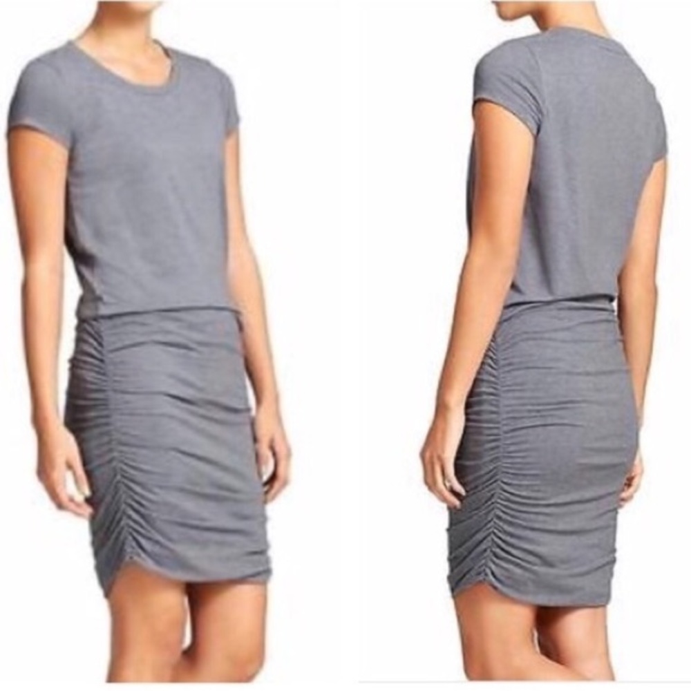Athleta Topanga Tee Shirt Gray Dress Size XL